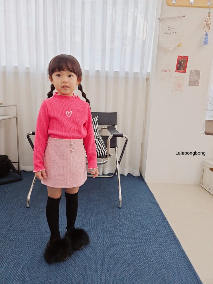 Lalabongbong - Korean Children Fashion - #todddlerfashion - Heart Terry Tee - 11