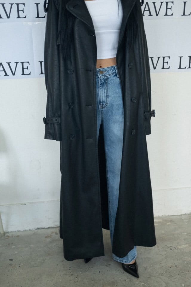 Lefave - Korean Women Fashion - #momslook - Leather Coat - 6
