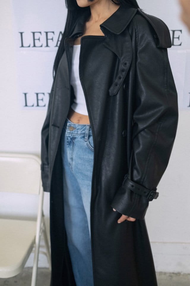 Lefave - Korean Women Fashion - #womensfashion - Leather Coat - 5