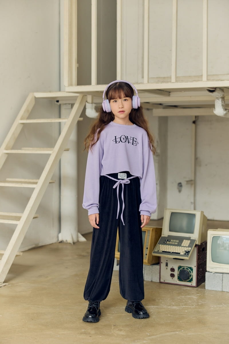 Lilas - Korean Children Fashion - #fashionkids - Love Crop Tee - 12