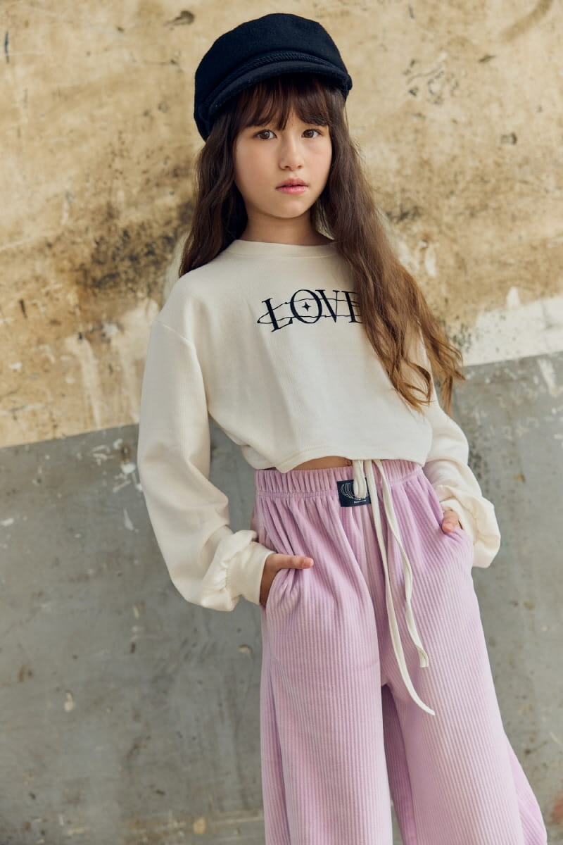 Lilas - Korean Children Fashion - #littlefashionista - Love Crop Tee