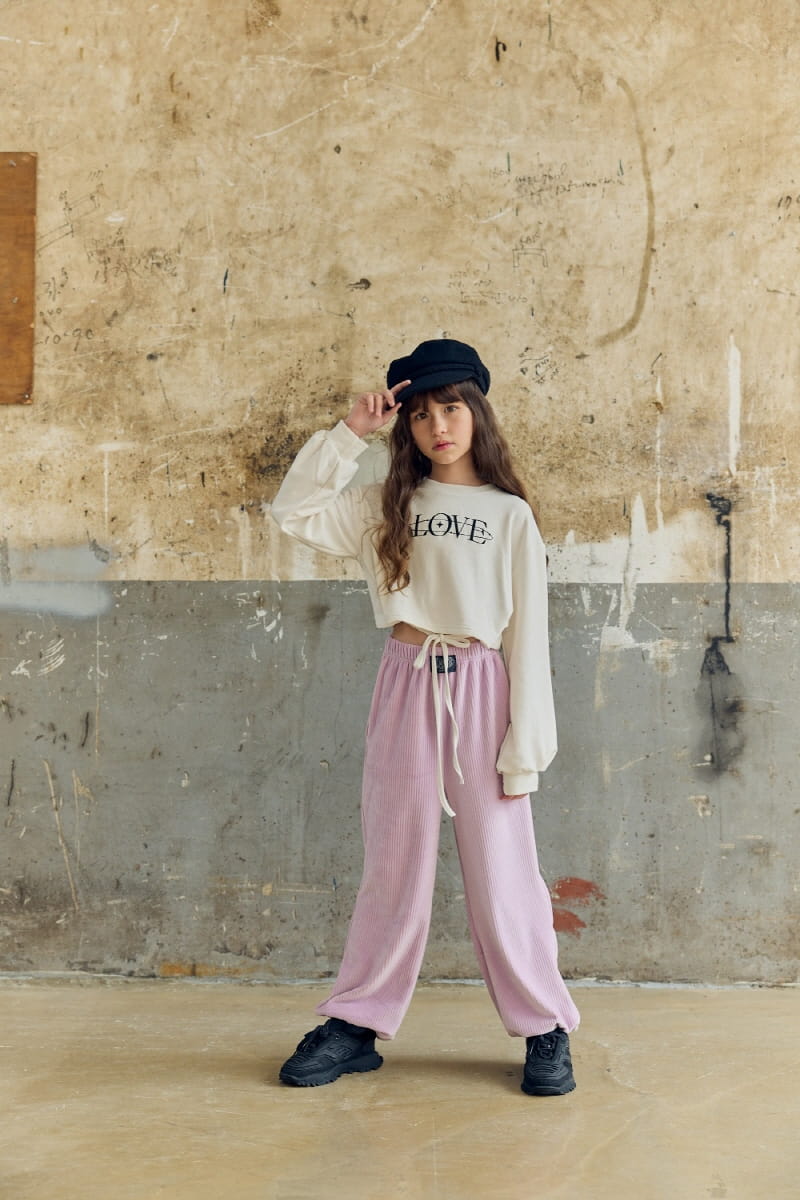 Lilas - Korean Children Fashion - #magicofchildhood - Love Crop Tee - 2