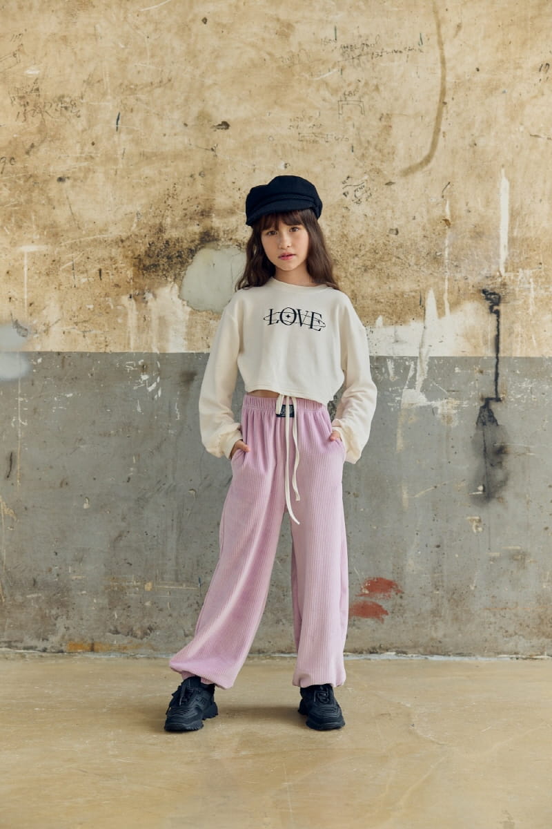 Lilas - Korean Children Fashion - #minifashionista - Love Crop Tee - 4