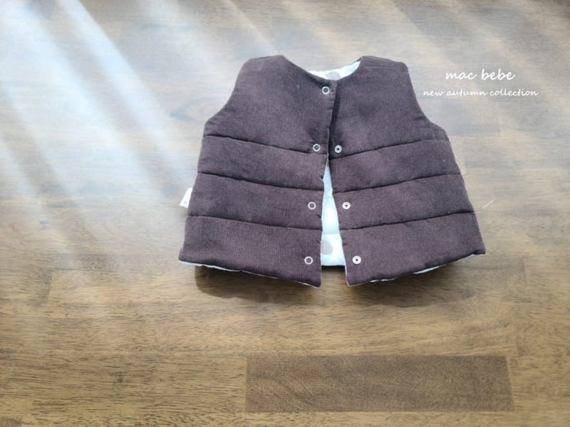 Mac - Korean Baby Fashion - #babyclothing - Cloud Quilting Reversible Vest - 8