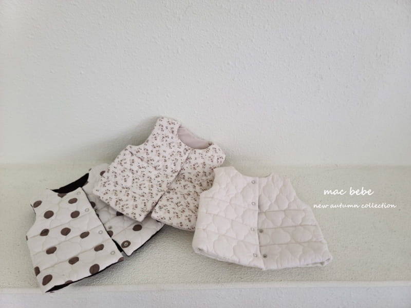 Mac - Korean Baby Fashion - #babyfashion - Cloud Quilting Reversible Vest - 9