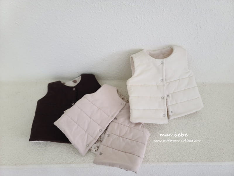 Mac - Korean Baby Fashion - #babygirlfashion - Cloud Quilting Reversible Vest - 11