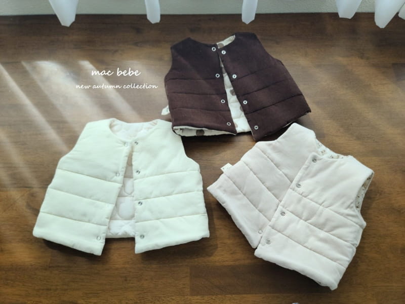 Mac - Korean Baby Fashion - #babywear - Cloud Quilting Reversible Vest - 2