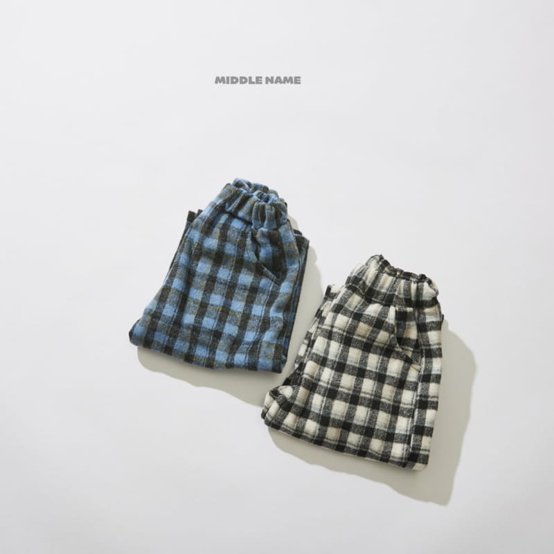Middle Name - Korean Children Fashion - #childofig - Fleece Check Pants - 3
