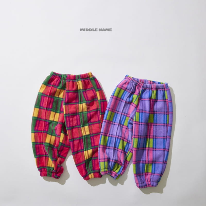 Middle Name - Korean Children Fashion - #littlefashionista - Check Pintuck Pants