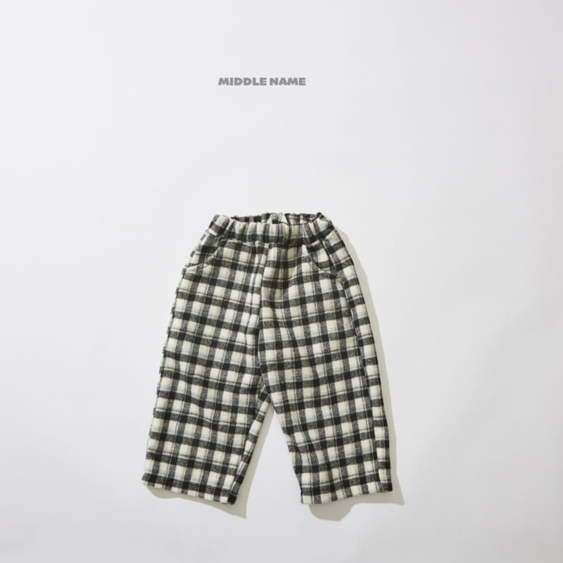 Middle Name - Korean Children Fashion - #minifashionista - Fleece Check Pants
