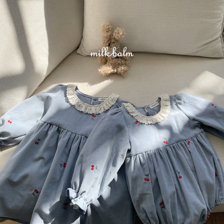 Milk Balm - Korean Baby Fashion - #babyfever - Cherry Bodysuit - 3