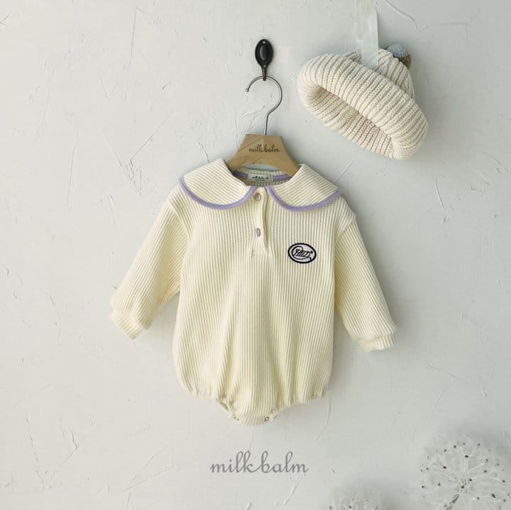 Milk Balm - Korean Baby Fashion - #onlinebabyboutique - Sailor Waffle Bodysuit - 3