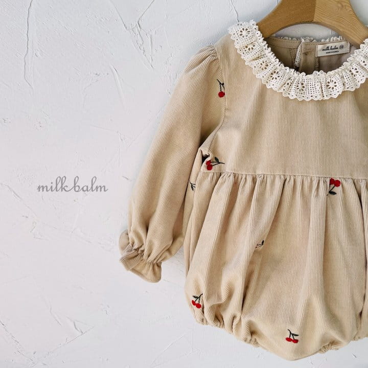 Milk Balm - Korean Baby Fashion - #onlinebabyboutique - Cherry Bodysuit - 11
