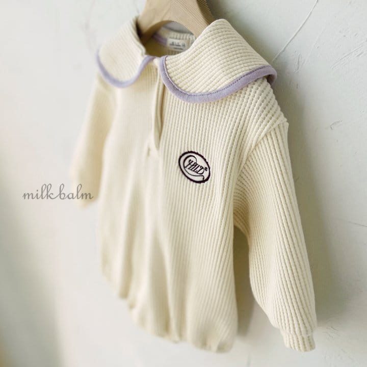 Milk Balm - Korean Baby Fashion - #onlinebabyboutique - Sailor Waffle Bodysuit - 4
