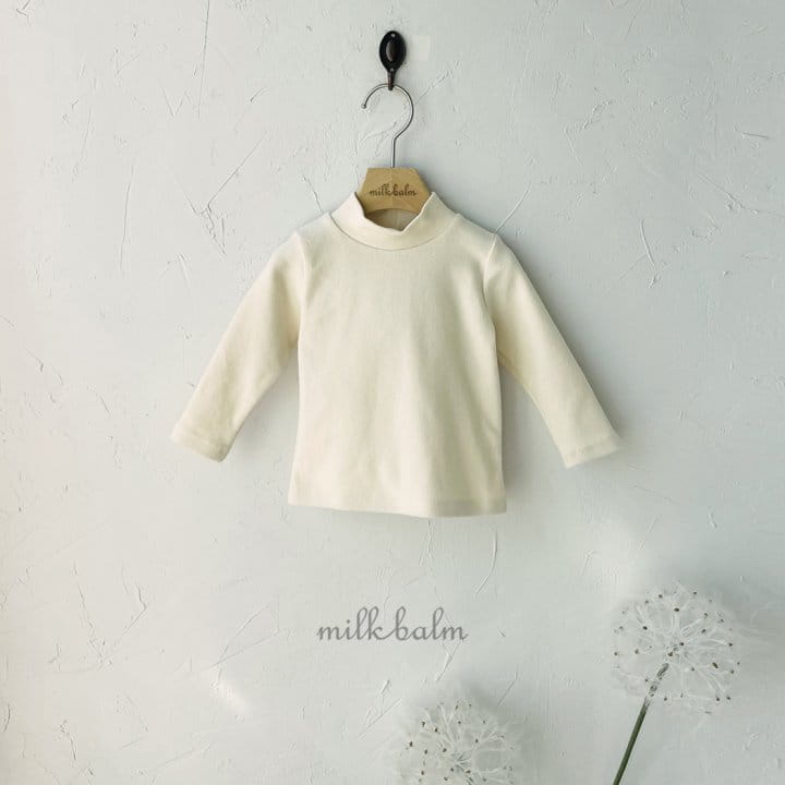 Milk Balm - Korean Children Fashion - #kidsshorts - Mable Half Turtleneck Tee - 2