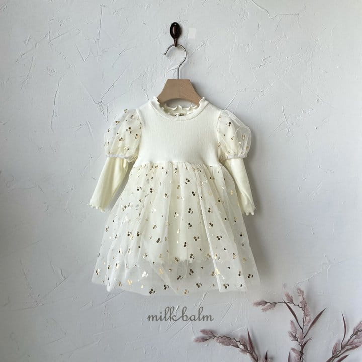 Milk Balm - Korean Children Fashion - #todddlerfashion - Milk Cherry One-piece - 4
