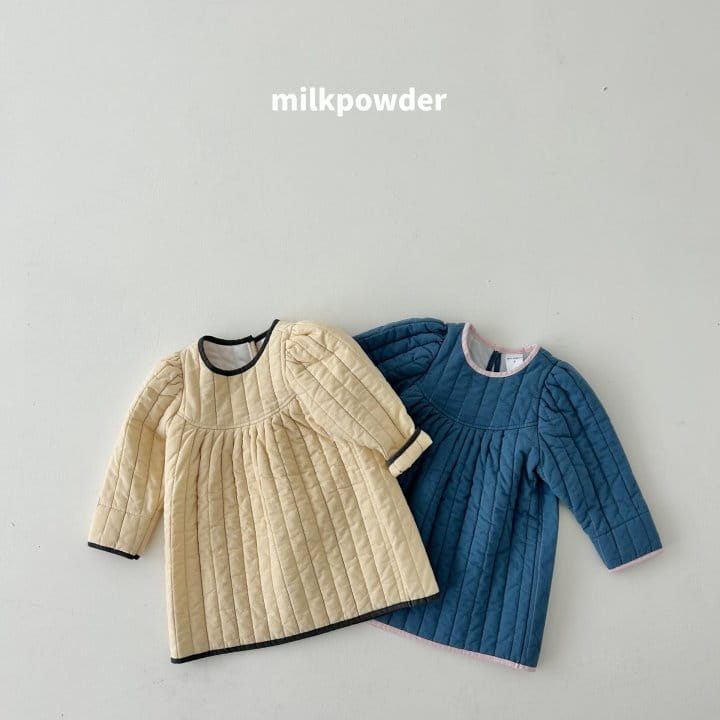 Milk Powder - Korean Children Fashion - #kidsshorts - Pie Quilting One-piece - 7