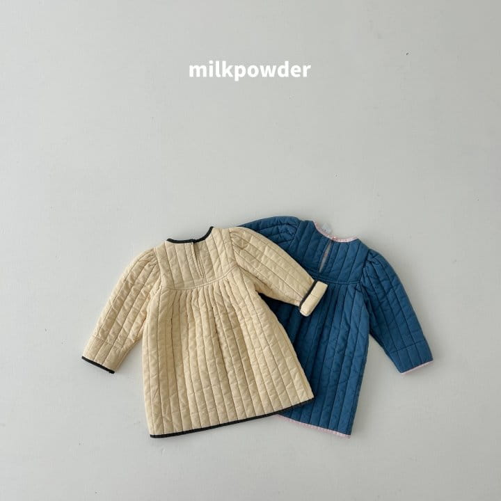 Milk Powder - Korean Children Fashion - #kidsstore - Pie Quilting One-piece - 8