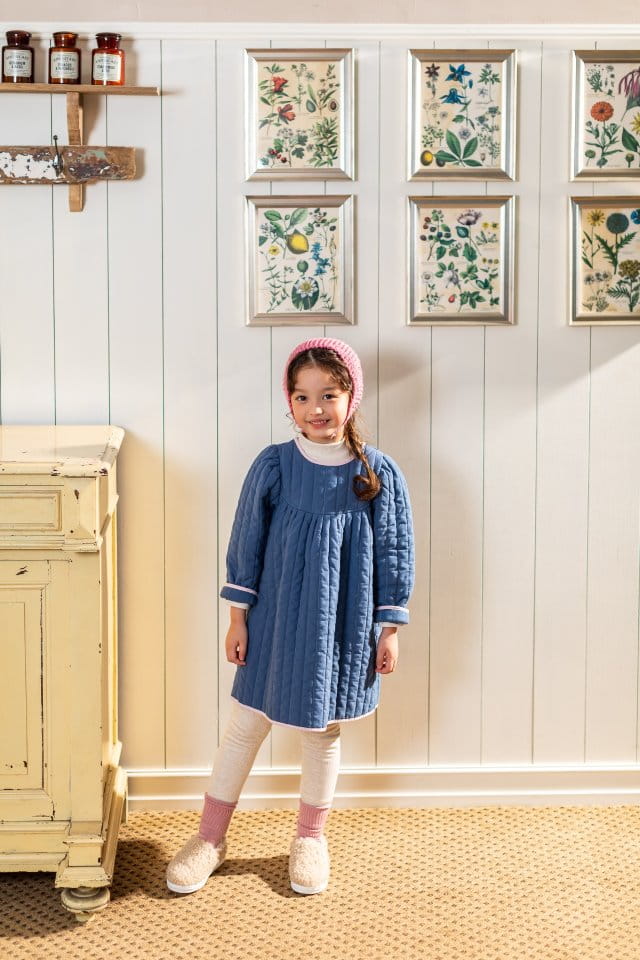 Milk Powder - Korean Children Fashion - #kidzfashiontrend - Pie Quilting One-piece - 9