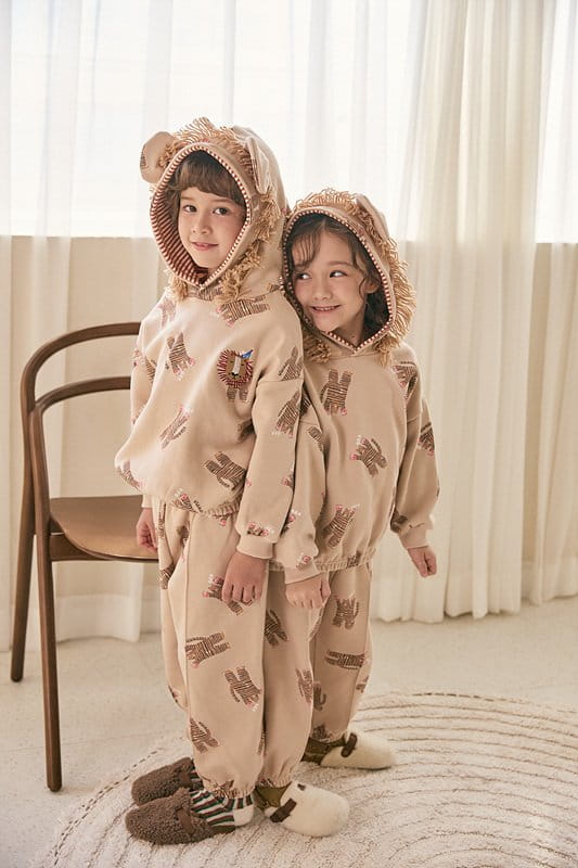 Mimico - Korean Children Fashion - #childofig - Lion Top Bottom Set - 11