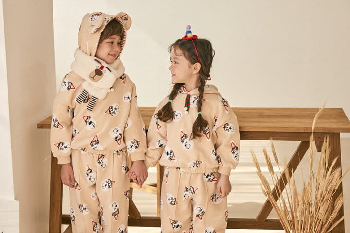Mimico - Korean Children Fashion - #childofig - Hat Bear Top Bottom Set - 6