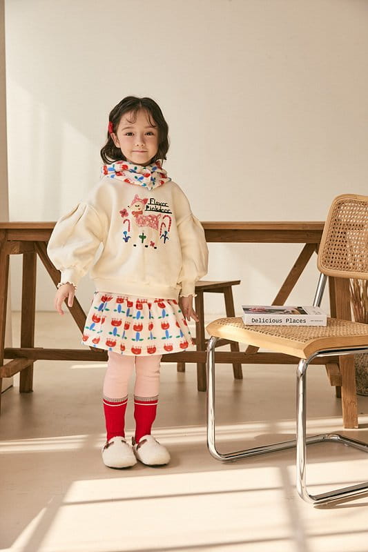 Mimico - Korean Children Fashion - #discoveringself - Flower Skirt Leggings - 6