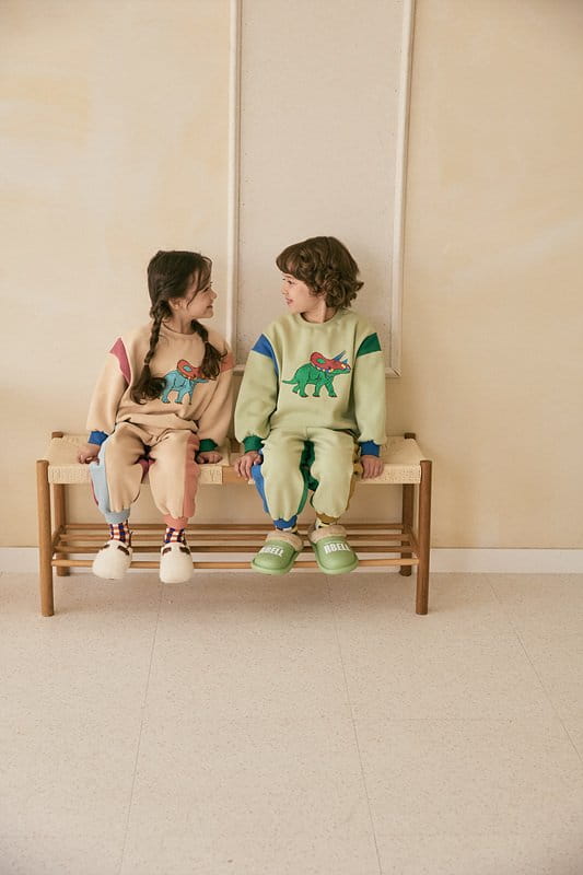 Mimico - Korean Children Fashion - #kidsshorts - Saurus Hoody Tee - 2