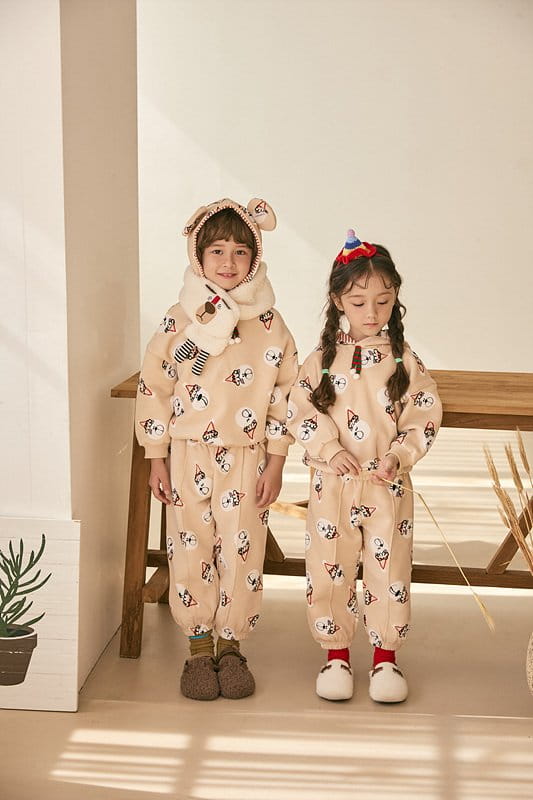 Mimico - Korean Children Fashion - #prettylittlegirls - Hat Bear Top Bottom Set - 5