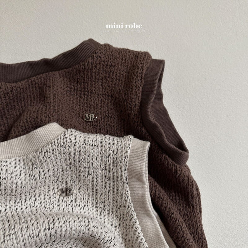 Mini Robe - Korean Baby Fashion - #babyclothing - Peanut Knit Vest - 4