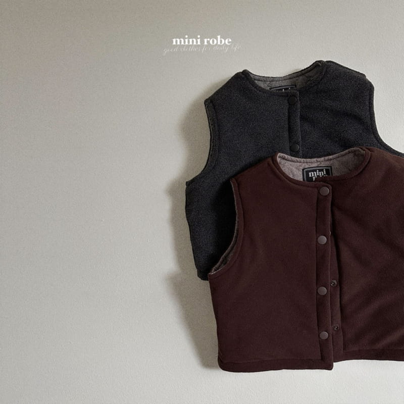 Mini Robe - Korean Baby Fashion - #babylifestyle - Checks Vest - 5