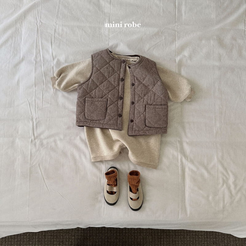 Mini Robe - Korean Baby Fashion - #babyoutfit - Checks Vest - 9