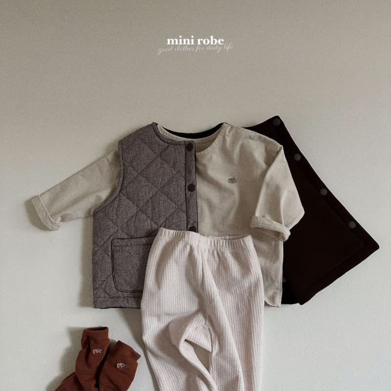 Mini Robe - Korean Baby Fashion - #onlinebabyboutique - Checks Vest - 11