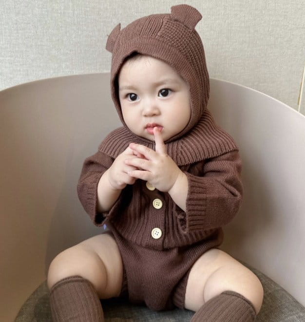 Miso - Korean Baby Fashion - #babyboutique - Bear Baraclava - 8