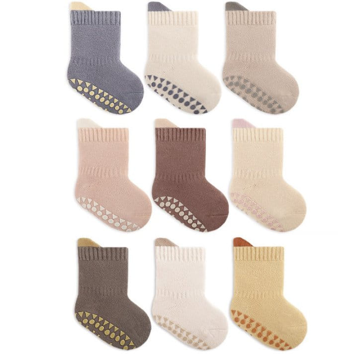 Miso - Korean Baby Fashion - #babyoutfit - Poin Two Tone Socks Set