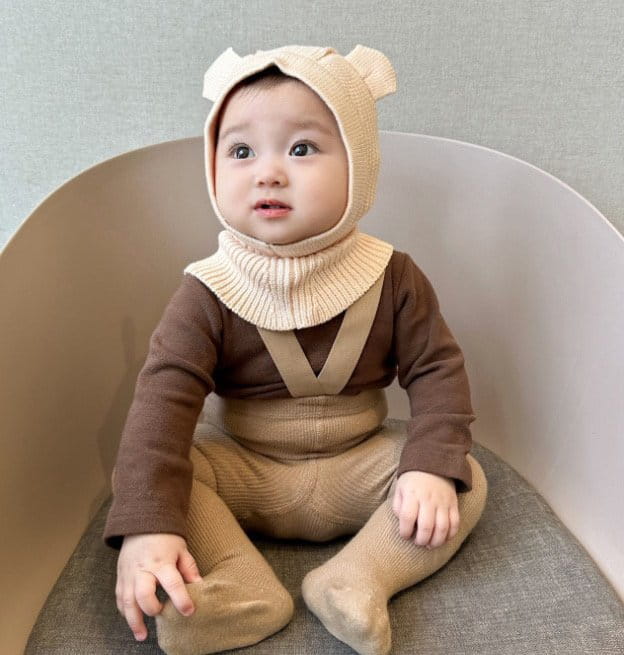 Miso - Korean Baby Fashion - #babyoutfit - Bear Baraclava - 4
