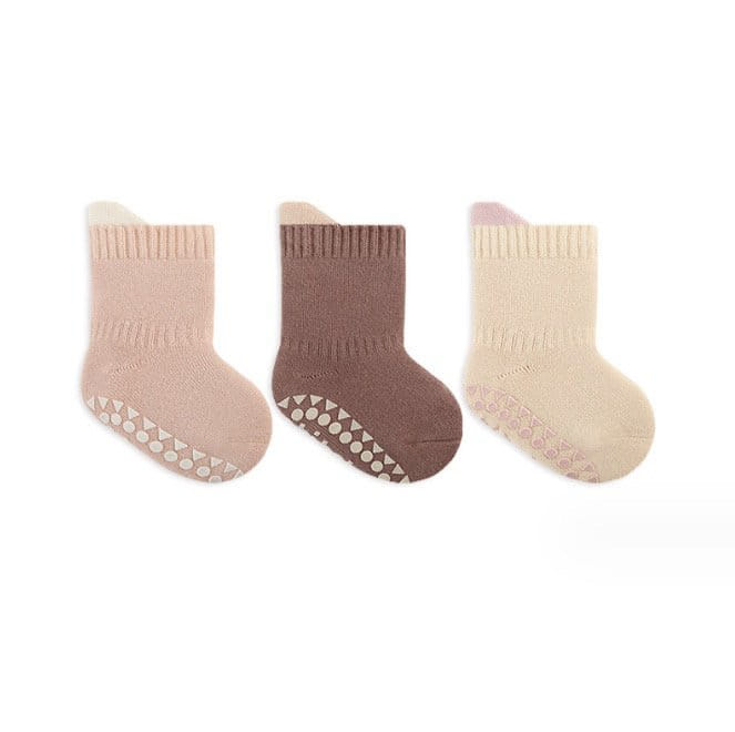 Miso - Korean Baby Fashion - #onlinebabyboutique - Poin Two Tone Socks Set - 3