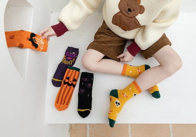 Miso - Korean Children Fashion - #minifashionista - Halloween Socks Set