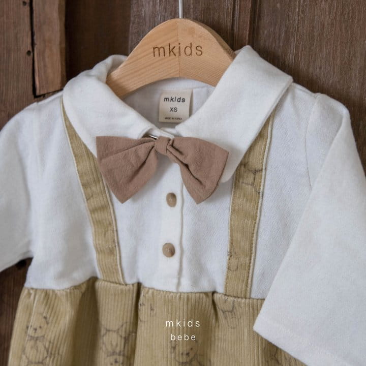 Mkids - Korean Baby Fashion - #babyoutfit - Da Vinci Dungarees Bodysuit - 2