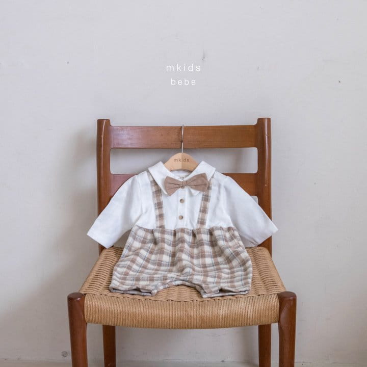 Mkids - Korean Baby Fashion - #babyoutfit - Da Vinci Dungarees Bodysuit - 4