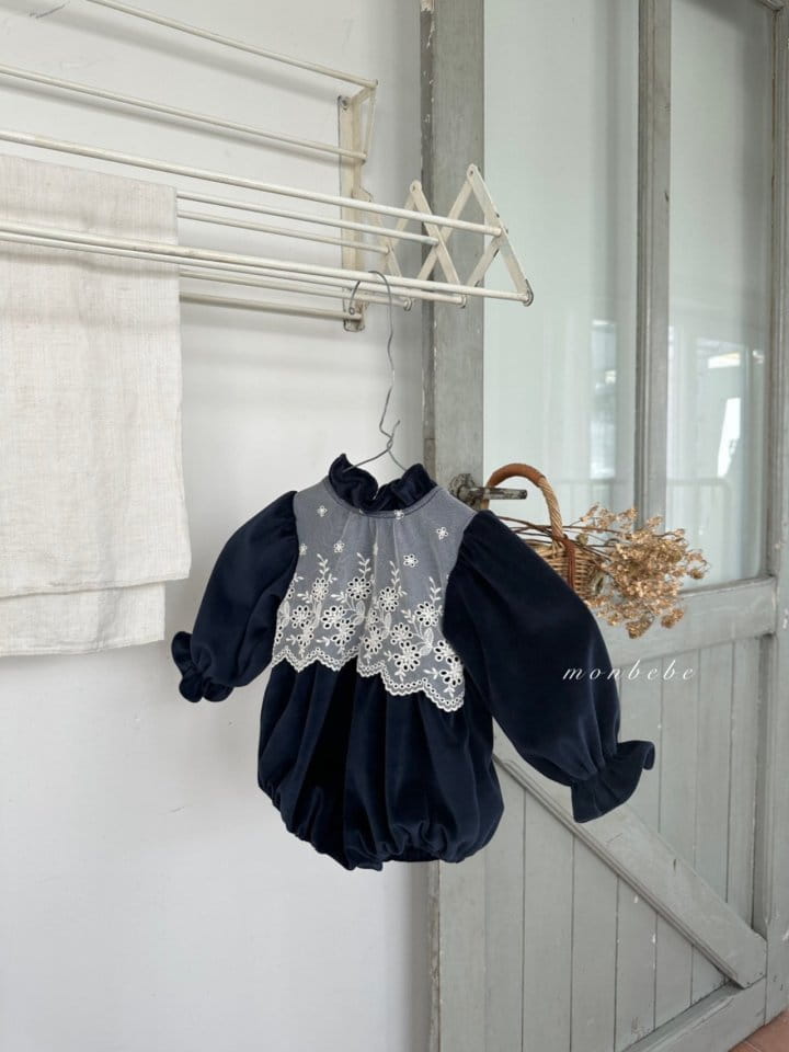 Monbebe - Korean Baby Fashion - #babyfever - Veloure Momo Bodysuit - 2