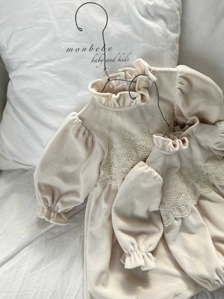 Monbebe - Korean Baby Fashion - #onlinebabyshop - Veloure Momo Bodysuit - 11