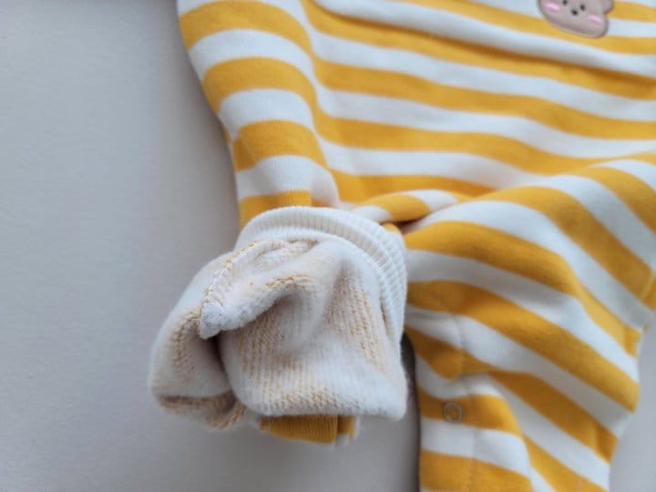 Moran - Korean Baby Fashion - #babyootd - Fleece Bear Bodysuit - 5