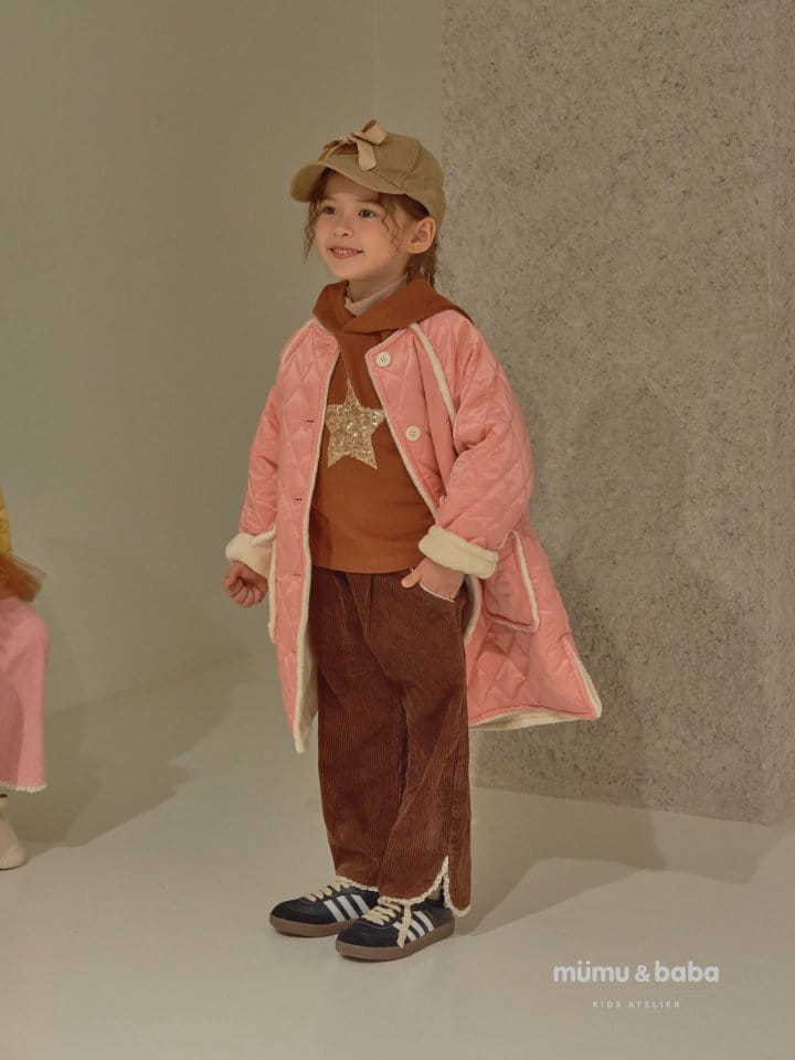 Mumunbaba - Korean Children Fashion - #childofig - Shine Quilting Long Coat - 2