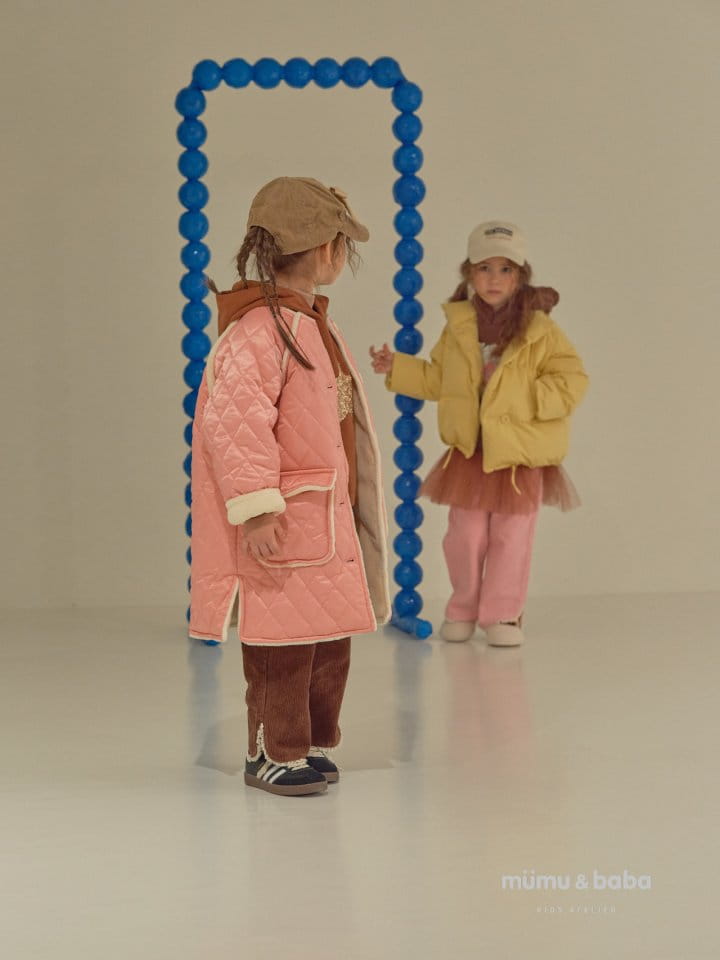 Mumunbaba - Korean Children Fashion - #childrensboutique - Shine Quilting Long Coat - 4