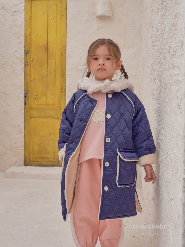 Mumunbaba - Korean Children Fashion - #kidzfashiontrend - Shine Quilting Long Coat - 9