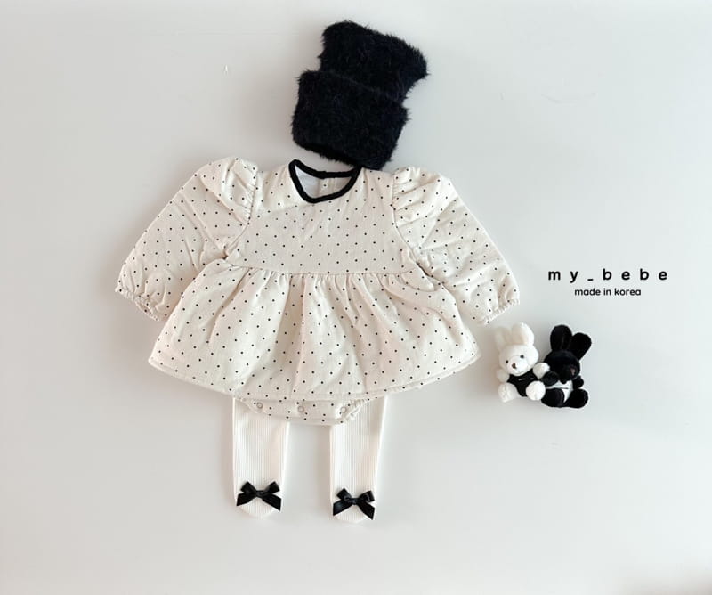 My Bebe - Korean Baby Fashion - #babyboutique - Bonding One-piece Bodysuit - 10