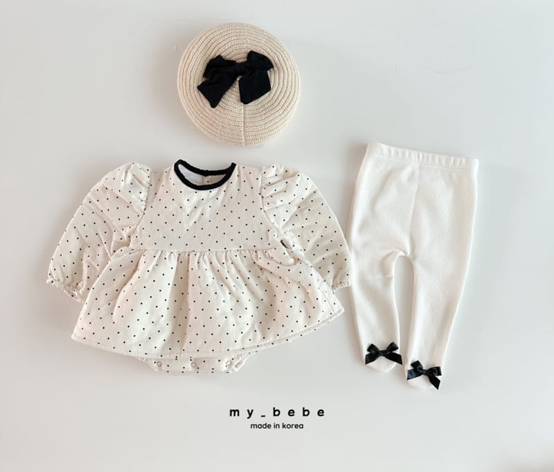 My Bebe - Korean Baby Fashion - #babyclothing - Bonding One-piece Bodysuit - 12