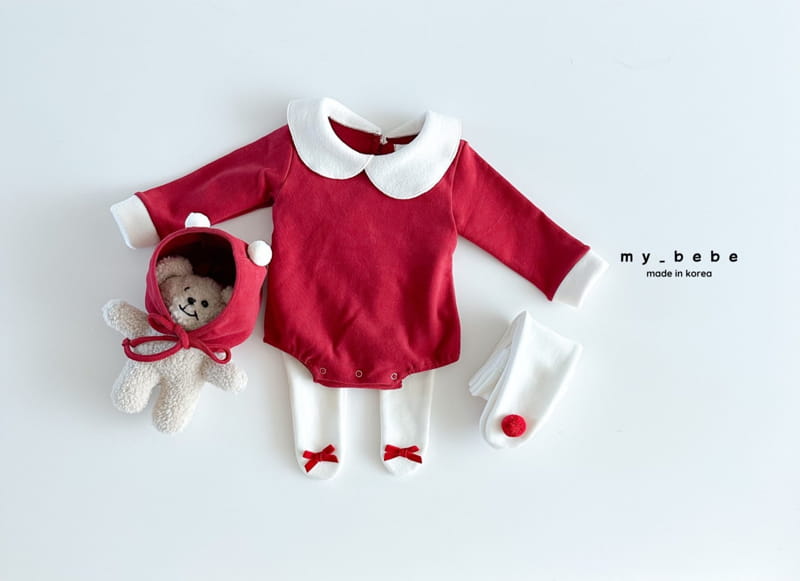 My Bebe - Korean Baby Fashion - #babygirlfashion - Christmas Bodysuit Set - 3