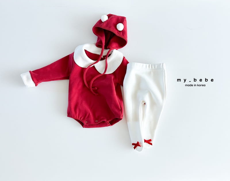My Bebe - Korean Baby Fashion - #babygirlfashion - Christmas Bodysuit Set - 4