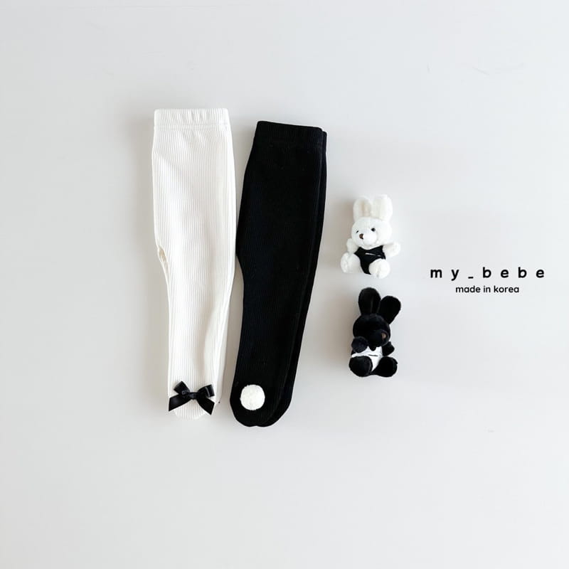 My Bebe - Korean Baby Fashion - #babylifestyle - Winter Foot Leggings - 2